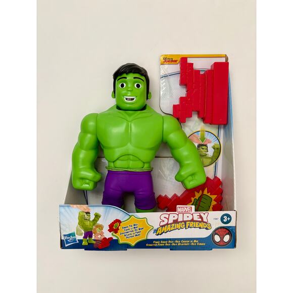 Spidey and His Amazing Friends Marvel Power Smash Hulk w Brick Wall New Unopened - Picture 2 of 5